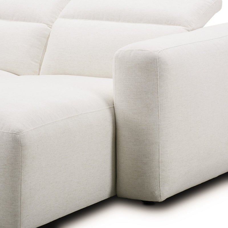 Radley Power Recliner 3-Piece Sectional W/ Chaise - Crypton Nomad Snow