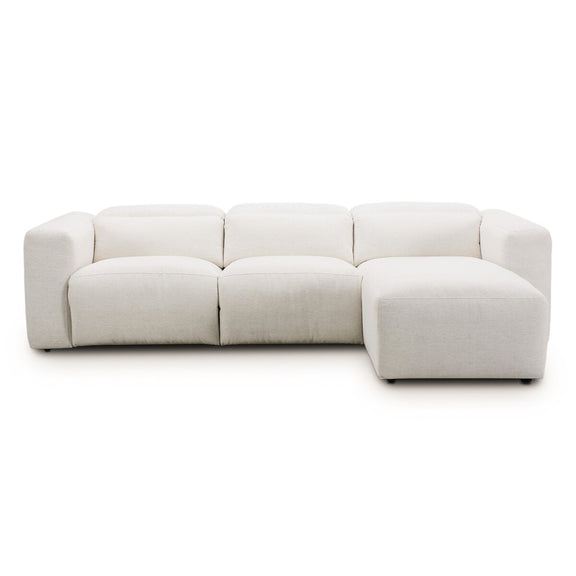 Radley Power Recliner 3-Piece Sectional W/ Chaise - Crypton Nomad Snow