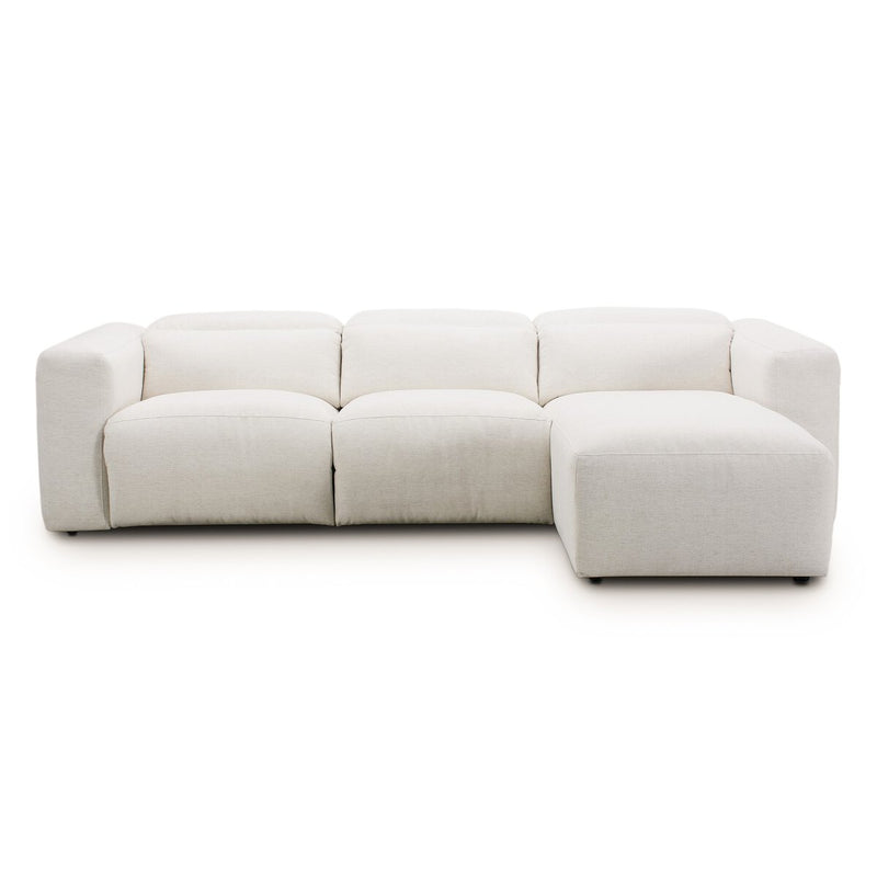 Radley Power Recliner 3-Piece Sectional W/ Chaise - Crypton Nomad Snow