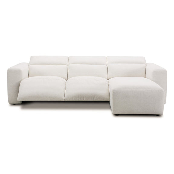 Radley Power Recliner 3-Piece Sectional W/ Chaise - Crypton Nomad Snow