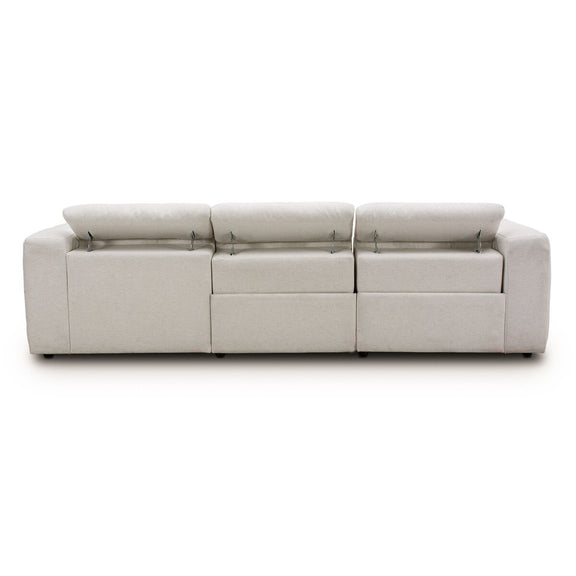 Radley Power Recliner 3-Piece Sectional W/ Chaise - Crypton Nomad Snow