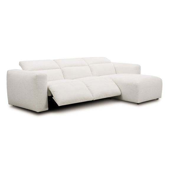 Radley Power Recliner 3-Piece Sectional W/ Chaise - Crypton Nomad Snow