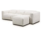 Radley Power Recliner 3-Piece Sectional W/ Chaise - Crypton Nomad Snow