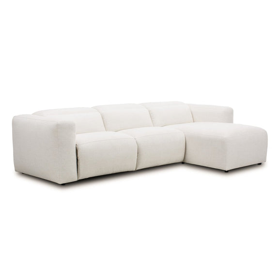 Radley Power Recliner 3-Piece Sectional W/ Chaise - Crypton Nomad Snow
