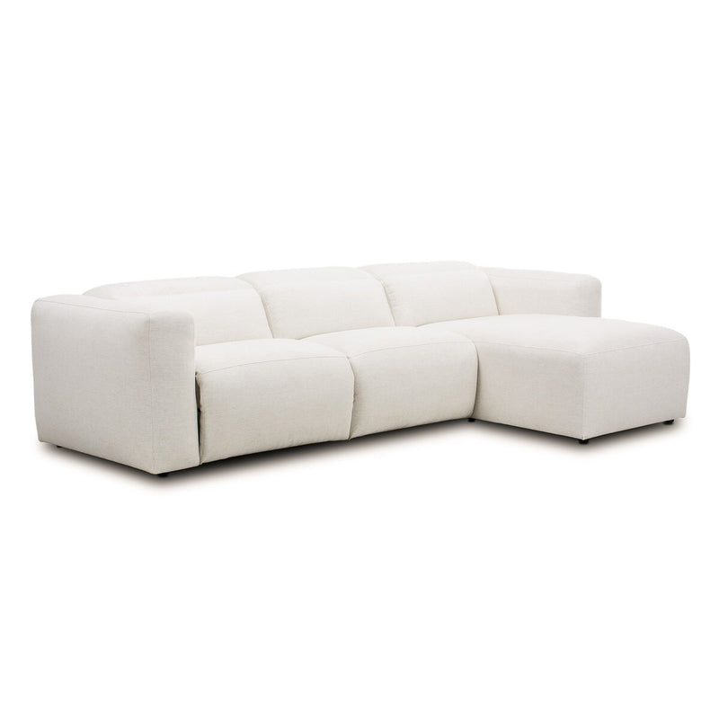Radley Power Recliner 3-Piece Sectional W/ Chaise - Crypton Nomad Snow