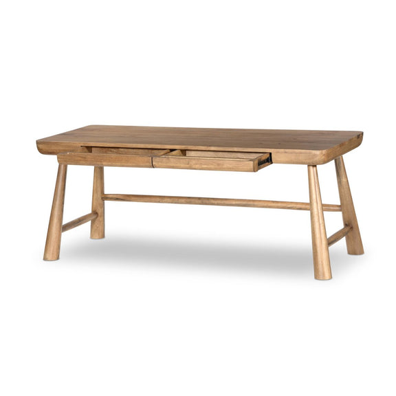 Lorik Desk - Caramel Rubberwood