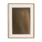 Abstract earth-toned painting in brown hues, framed in light wood with white matting. Subtle variations in color create a soft, organic texture reminiscent of natural landscapes or earthy elements.