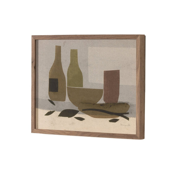 Wine and Olives by Dan Hobday - Rustic Walnut