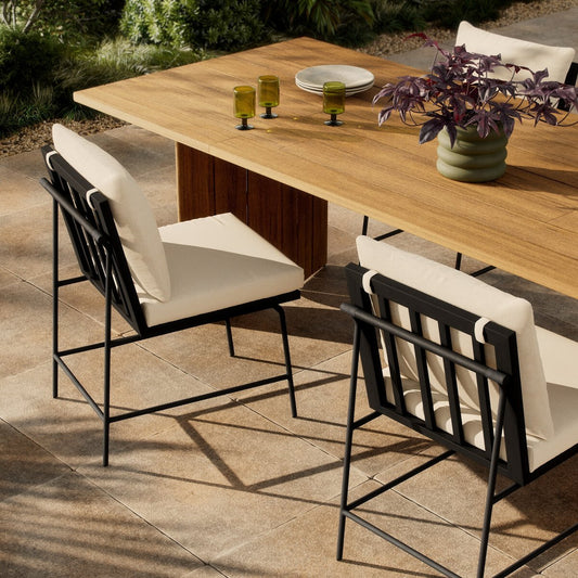 Crete Outdoor Dining Chair - Black Teak