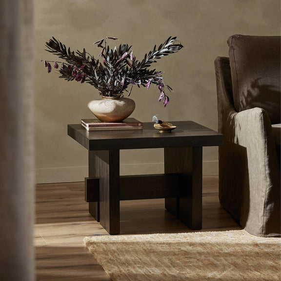 Isaac End Table - Smoked Black