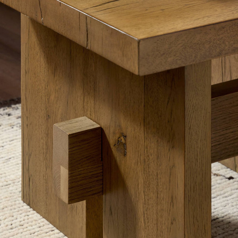 Isaac End Table - Rubbed Light Oak