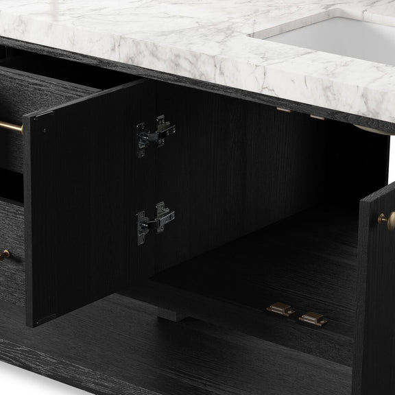 Anthem Double Vanity - Black Wash Oak Veneer
