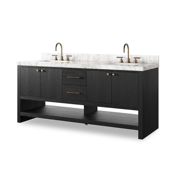 Anthem Double Vanity - Black Wash Oak Veneer