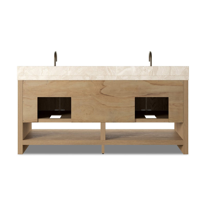 Anthem Double Vanity - Satin Light Wash Oak Veneer