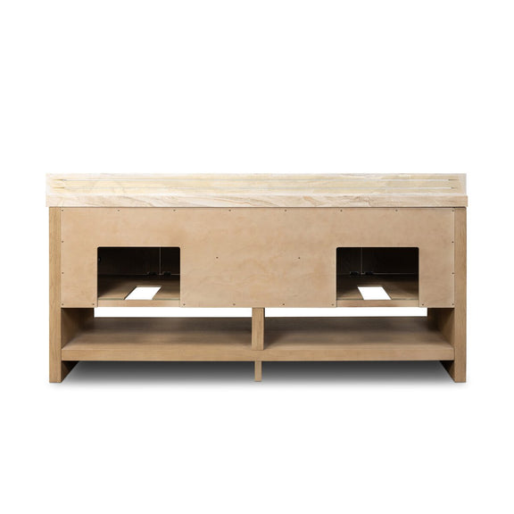 Anthem Double Vanity - Satin Light Wash Oak Veneer