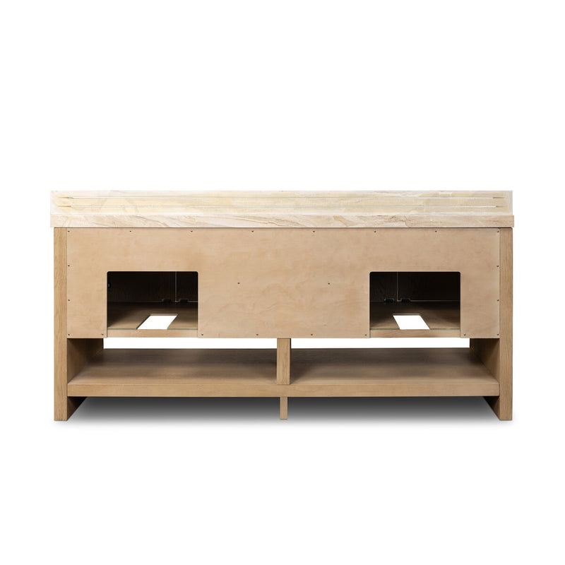Anthem Double Vanity - Satin Light Wash Oak Veneer