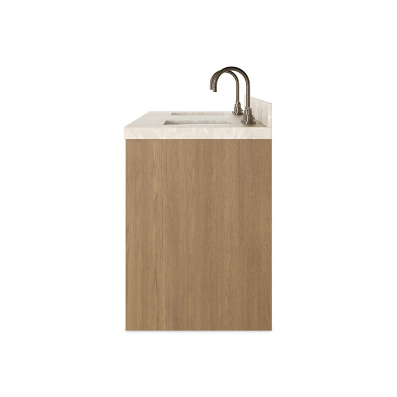 Anthem Double Vanity - Satin Light Wash Oak Veneer