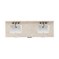 Anthem Double Vanity - Satin Light Wash Oak Veneer
