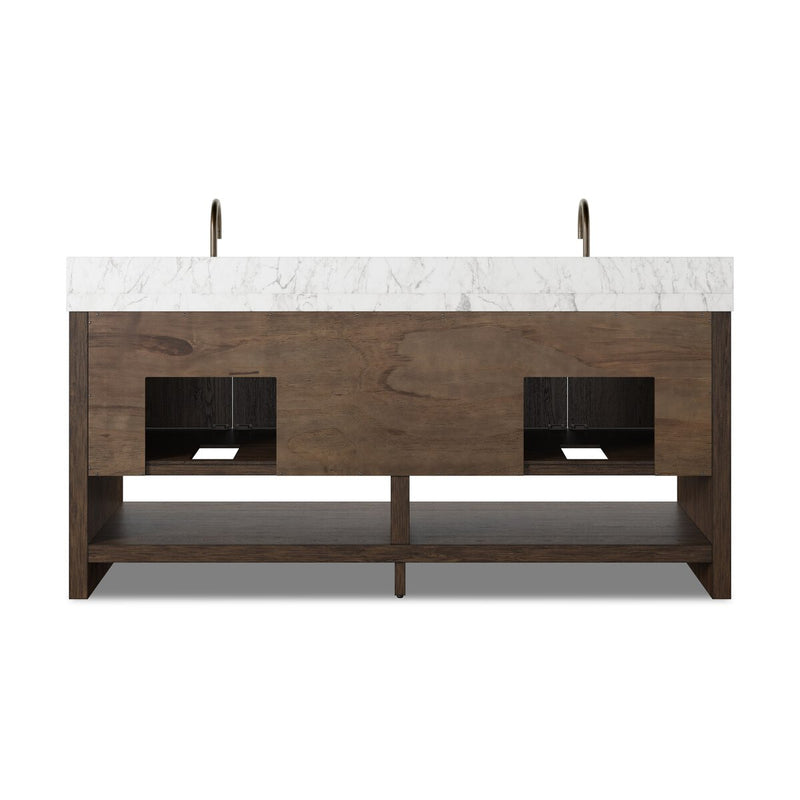 Anthem Double Vanity - Satin Espresso Oak Veneer
