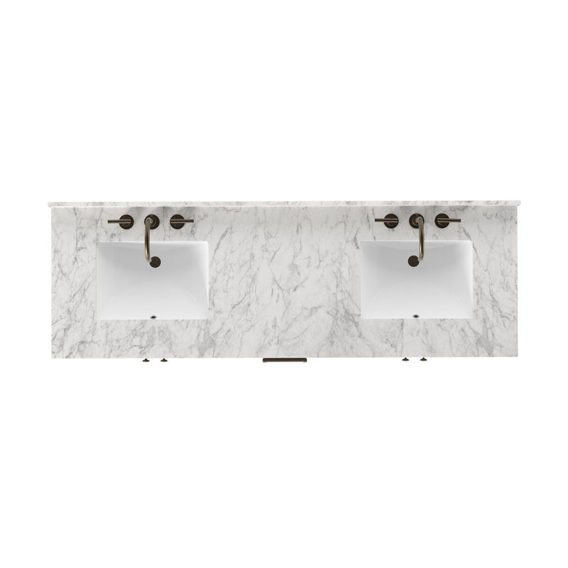 Anthem Double Vanity - Satin Espresso Oak Veneer