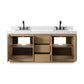 Everett Double Vanity - Satin Light Wash Oak Veneer