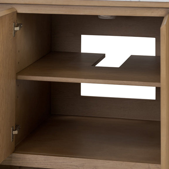 Everett Double Vanity - Satin Light Wash Oak Veneer