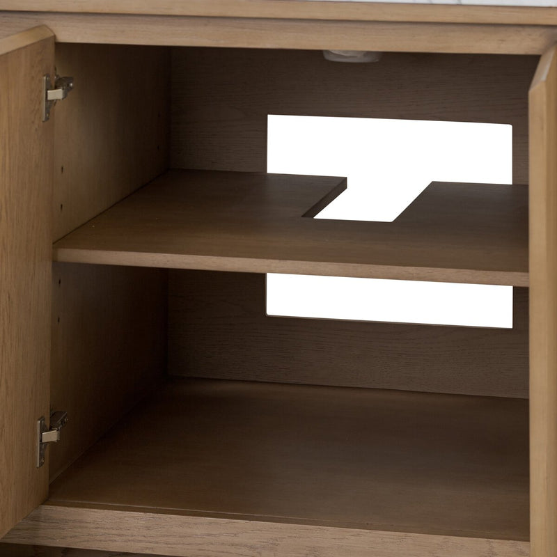 Everett Double Vanity - Satin Light Wash Oak Veneer