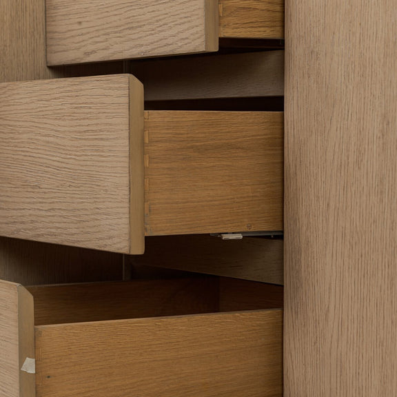 Everett Double Vanity - Satin Light Wash Oak Veneer