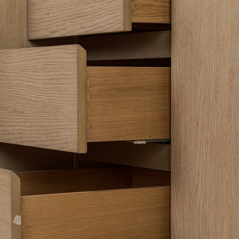 Everett Double Vanity - Satin Light Wash Oak Veneer