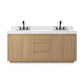 Everett Double Vanity - Satin Light Wash Oak Veneer