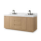 Everett Double Vanity - Satin Light Wash Oak Veneer