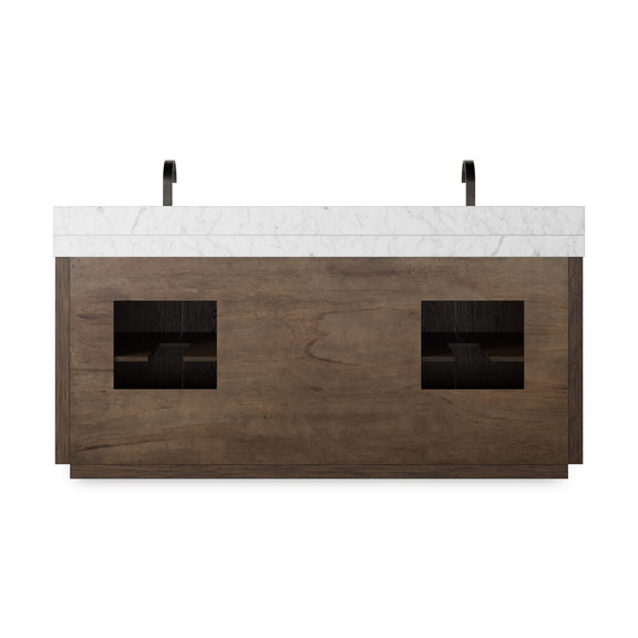 Everett Double Vanity - Satin Espresso Oak Veneer