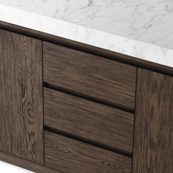 Everett Double Vanity - Satin Espresso Oak Veneer