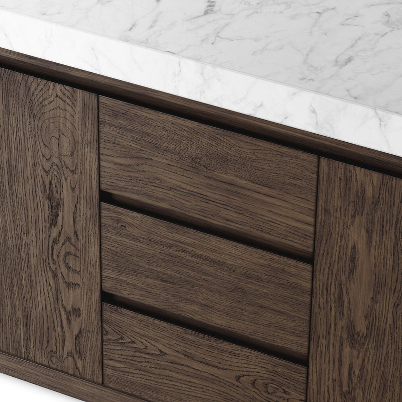Everett Double Vanity - Satin Espresso Oak Veneer