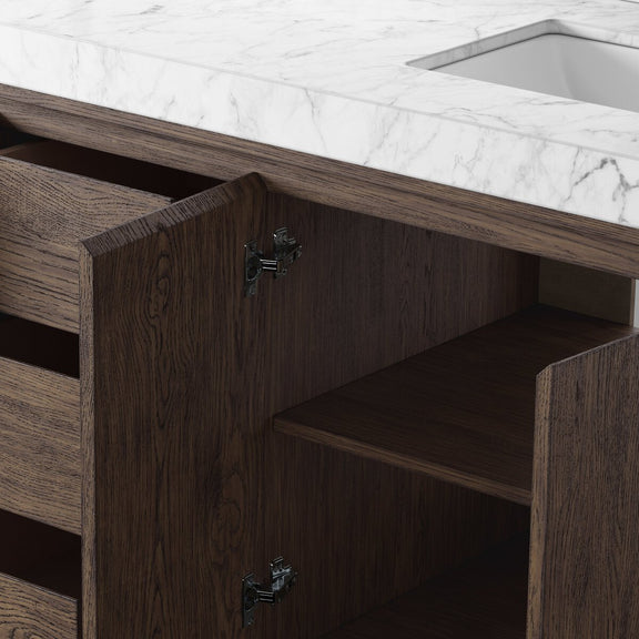 Everett Double Vanity - Satin Espresso Oak Veneer