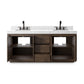 Everett Double Vanity - Satin Espresso Oak Veneer