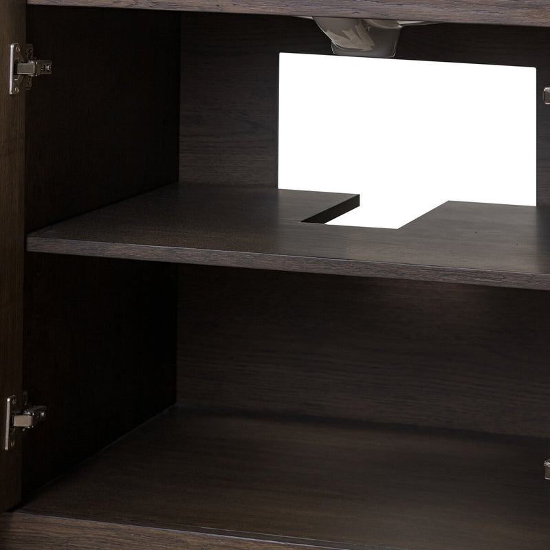 Everett Double Vanity - Satin Espresso Oak Veneer