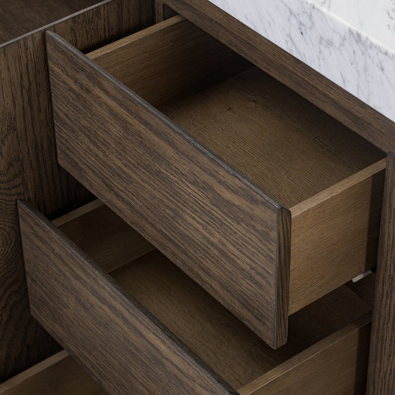 Everett Double Vanity - Satin Espresso Oak Veneer