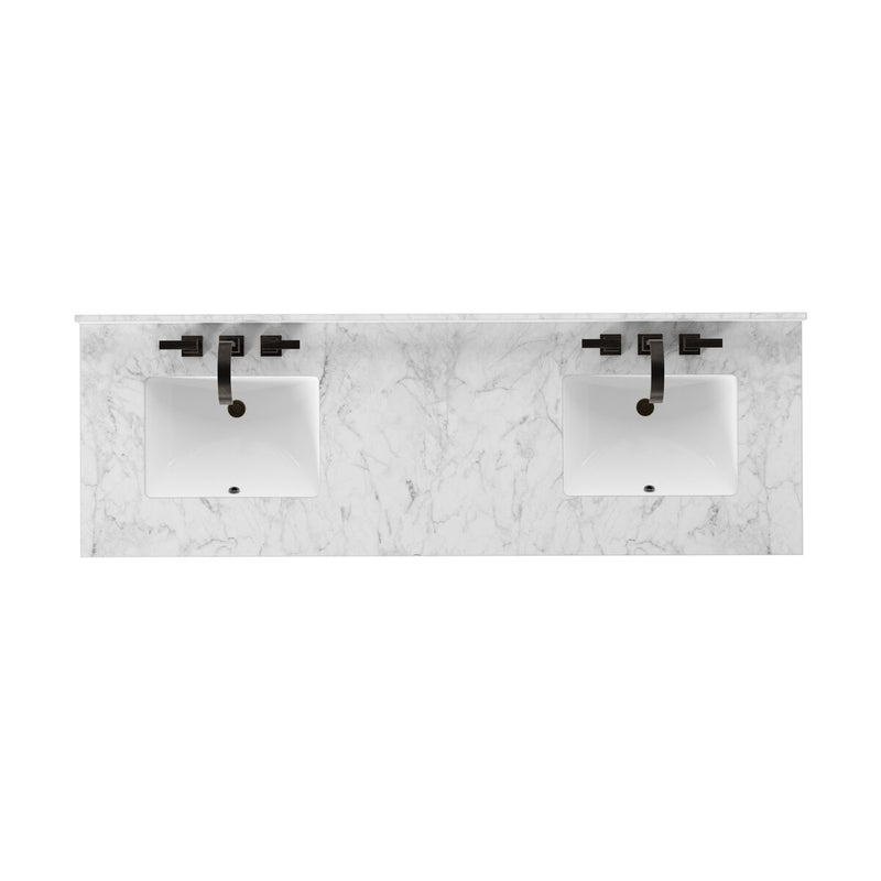 Everett Double Vanity - Satin Espresso Oak Veneer