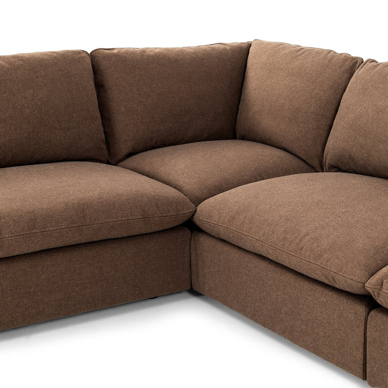 Ingel 4-Piece Sectional W/ Ottoman - Antwerp Cafe