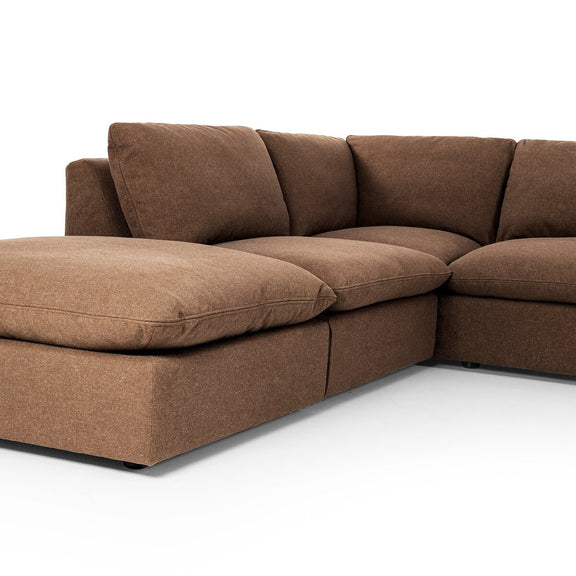 Ingel 4-Piece Sectional W/ Ottoman - Antwerp Cafe