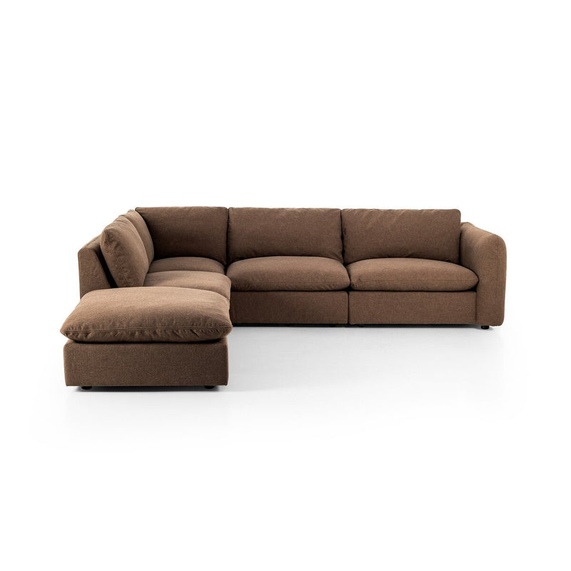 Ingel 4-Piece Sectional W/ Ottoman - Antwerp Cafe