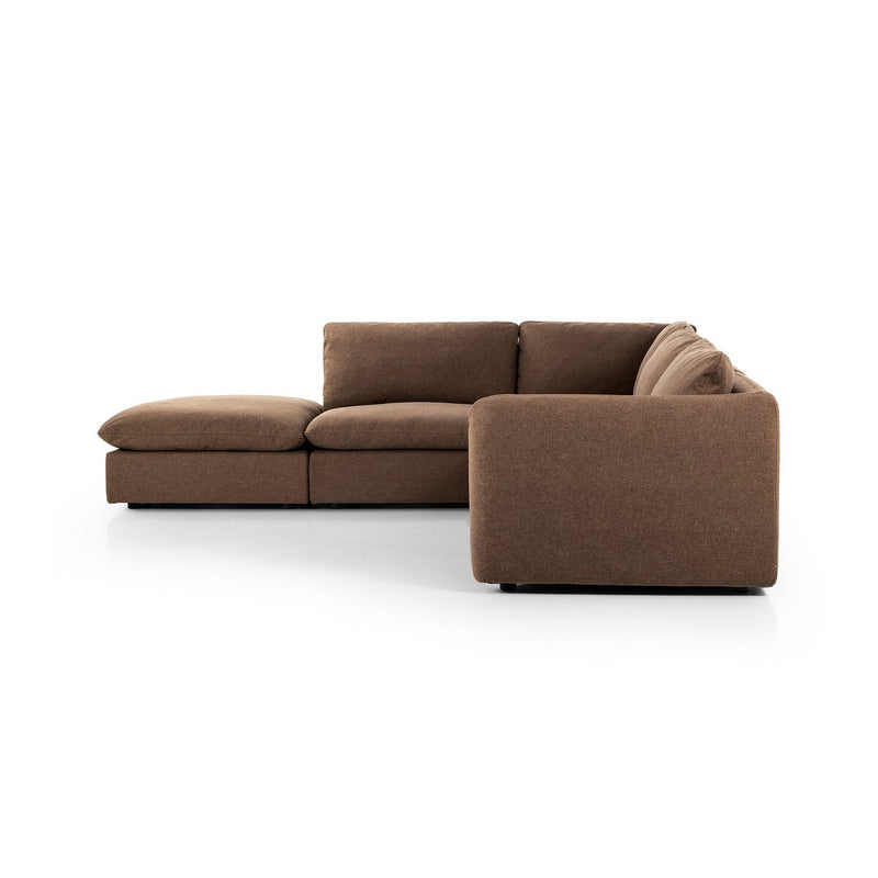 Ingel 4-Piece Sectional W/ Ottoman - Antwerp Cafe