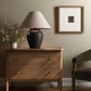 Russo Table Lamp - Aged Black Terracotta