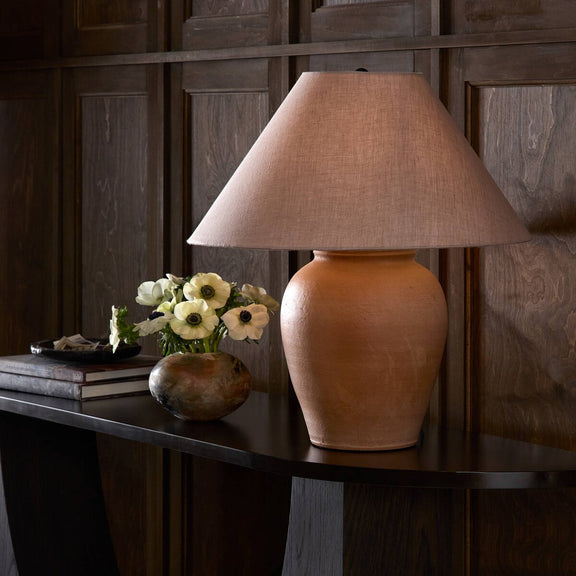 Russo Table Lamp - Aged Natural Terracotta