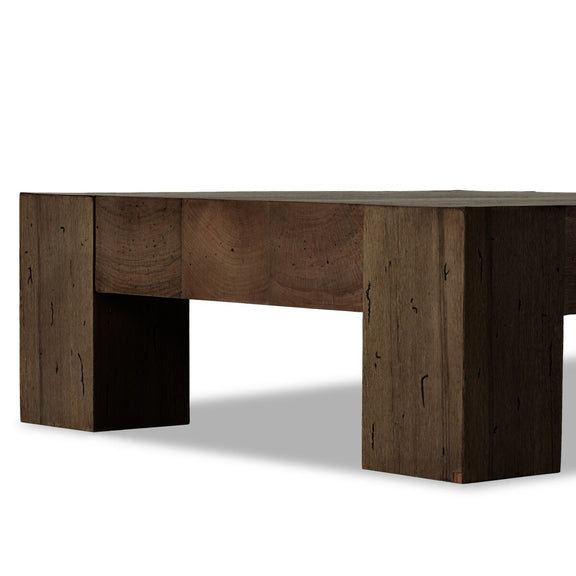 Abaso Coffee Table - Ebony Rustic Wormwood Oak