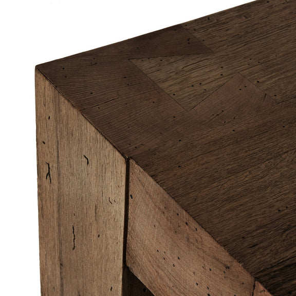 Abaso Coffee Table - Ebony Rustic Wormwood Oak