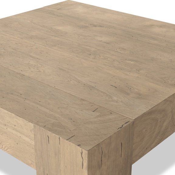 Abaso Coffee Table - Whitewash Rustic Wormwood Oak