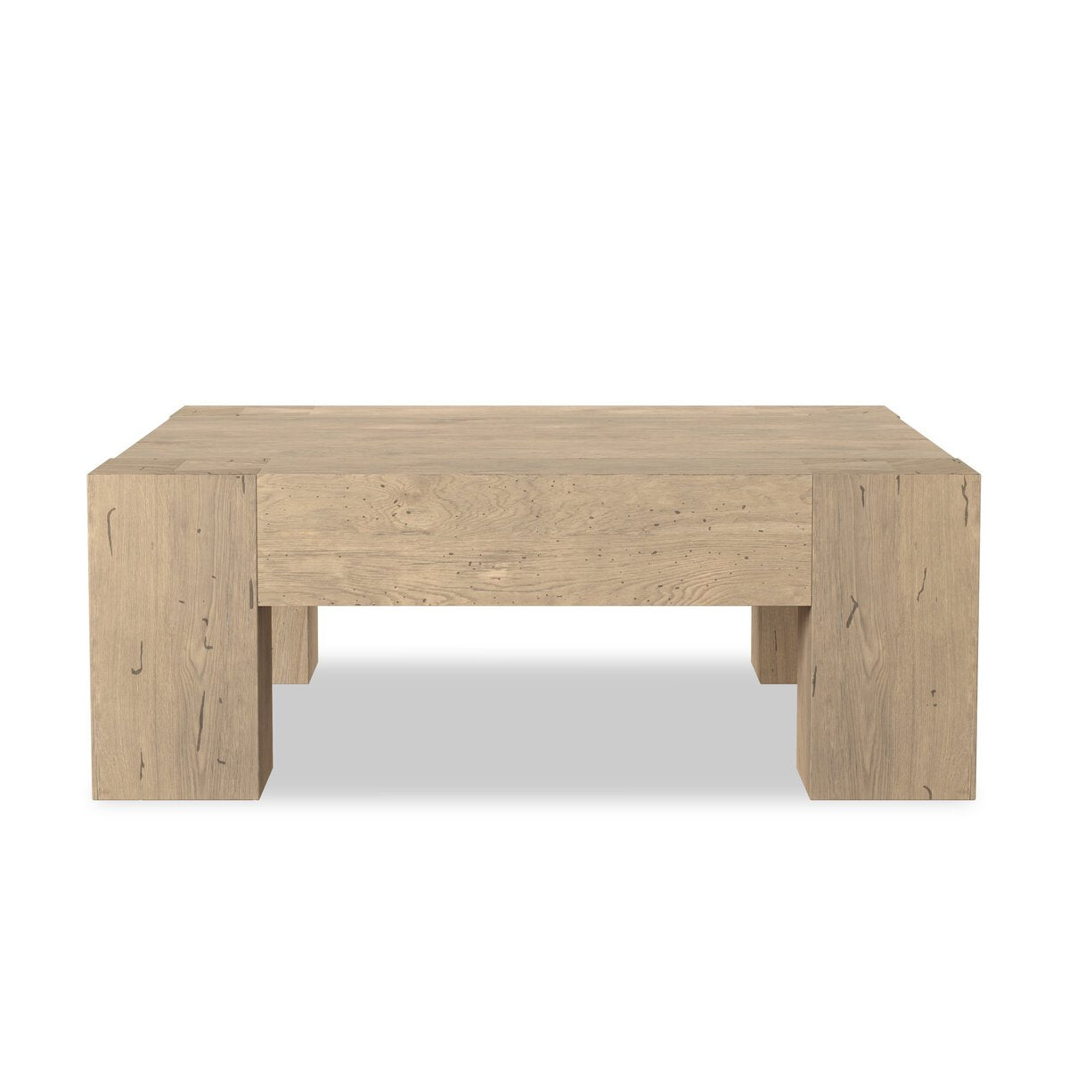 Abaso Coffee Table - Whitewash Rustic Wormwood Oak