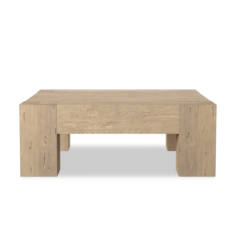 Abaso Coffee Table - Whitewash Rustic Wormwood Oak